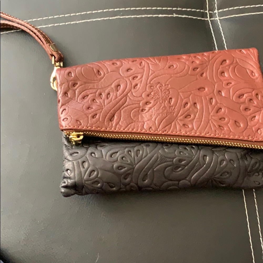 Leather wristlet